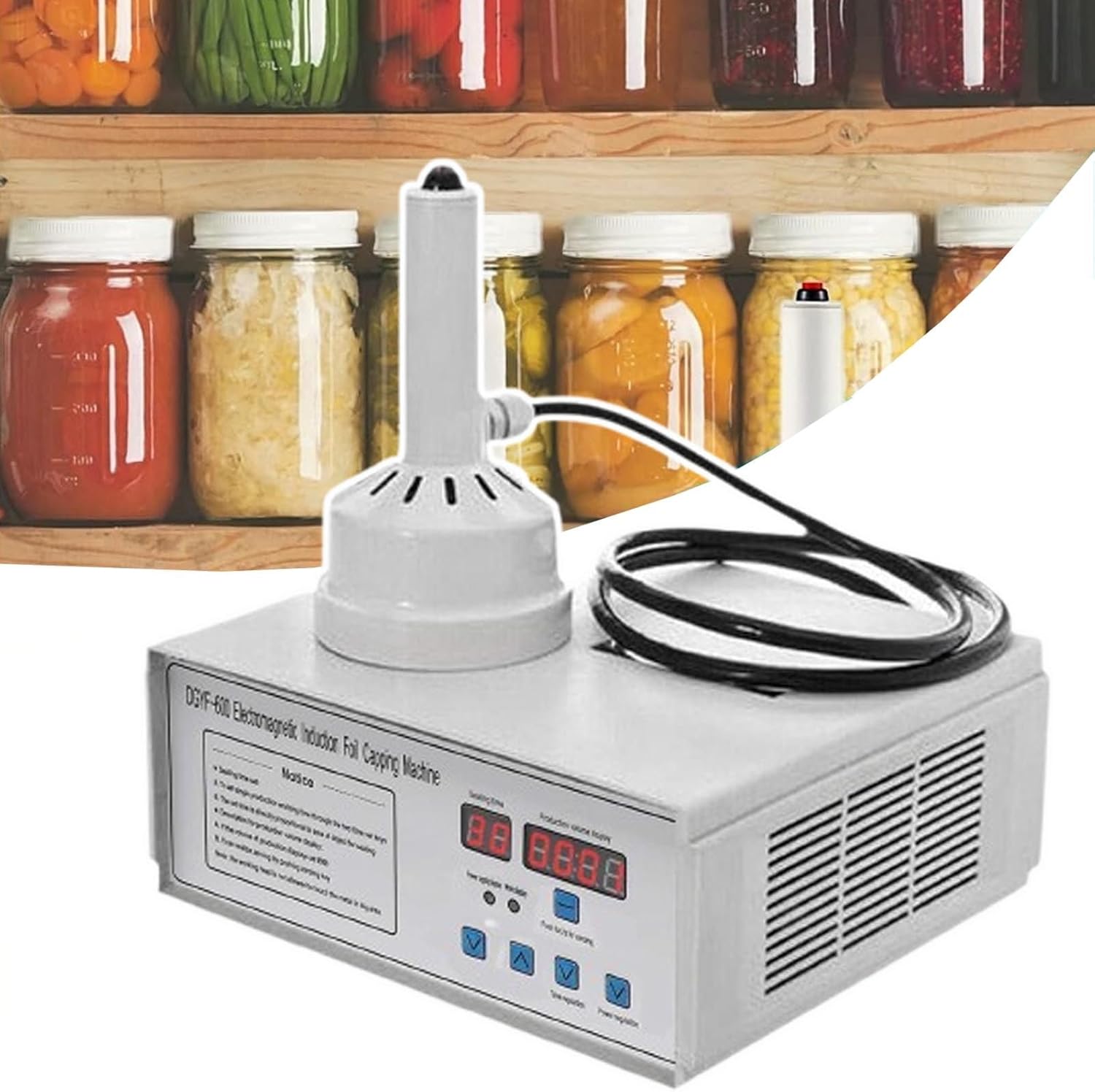 Electromagnetic Induction Aluminum Foil Sealing Machine, 20mm-130mm Plastic Bottle Cap Induction Sealing Machine,Bottle Mouth Sealing Machine.,White