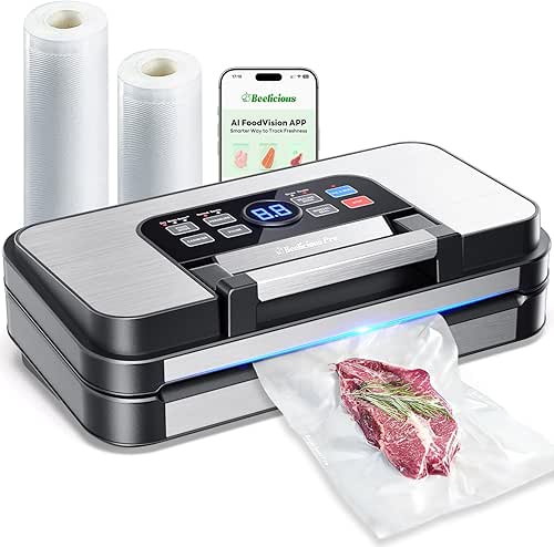 95Kpa Powerful Precision Pro Vacuum Sealer, with Double Heat Seal