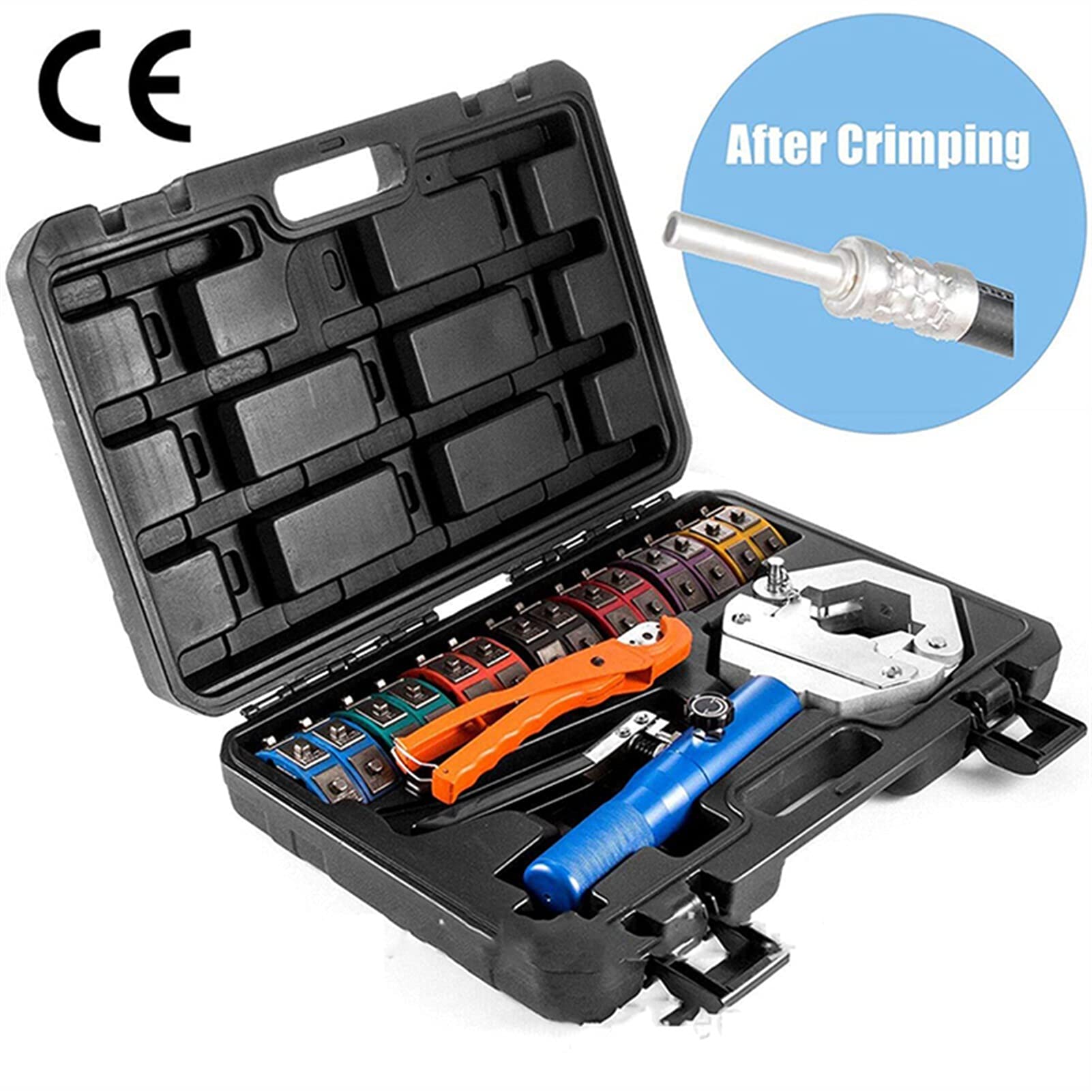 Cortadora Hidráulica, Coche portátil Aire acondicionado Tubería Máquina de prensado manual Manual de manguera hidráulica Reparación Aire acondicionado Tubería Herramienta de engarce