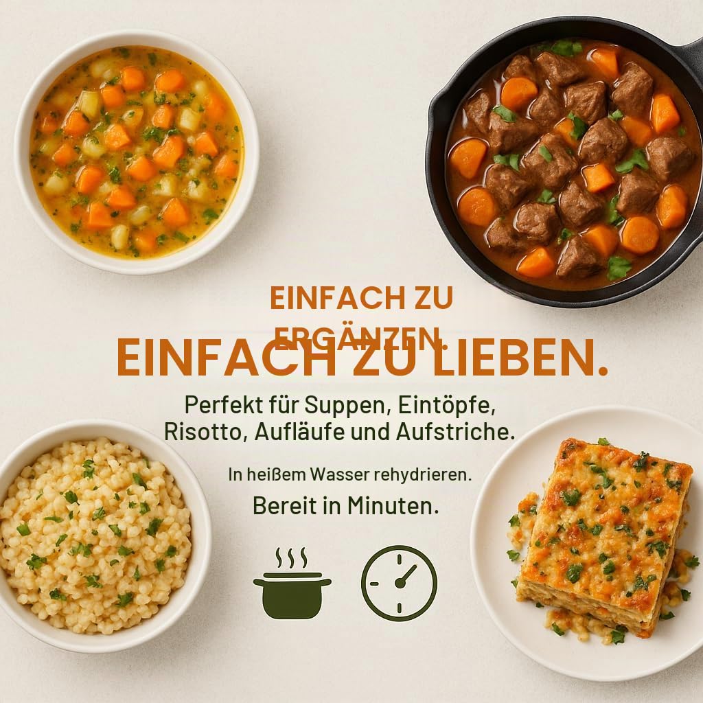 GiDeli Suppengewürz 10kg - Gemüsebrühe ohne Salz im Eimer - Trockengemüse ohne Zusatzstoffe, natürlich getrocknet – ideal für Suppen, Soßen & Eintöpfe
