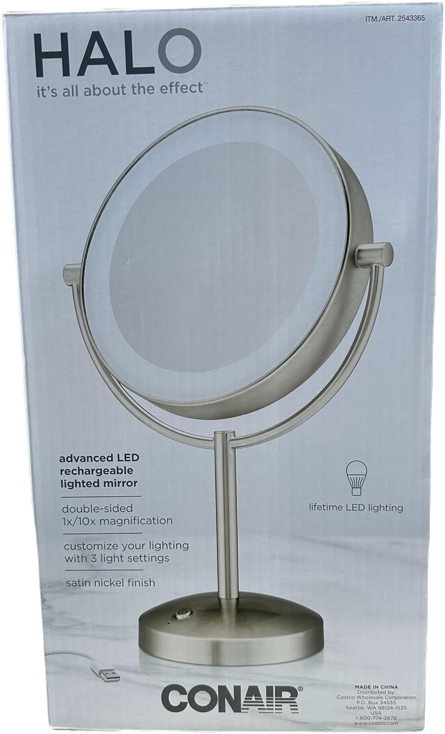 Conair Reflections DoubleSided LED Lighted Tabletop Mount