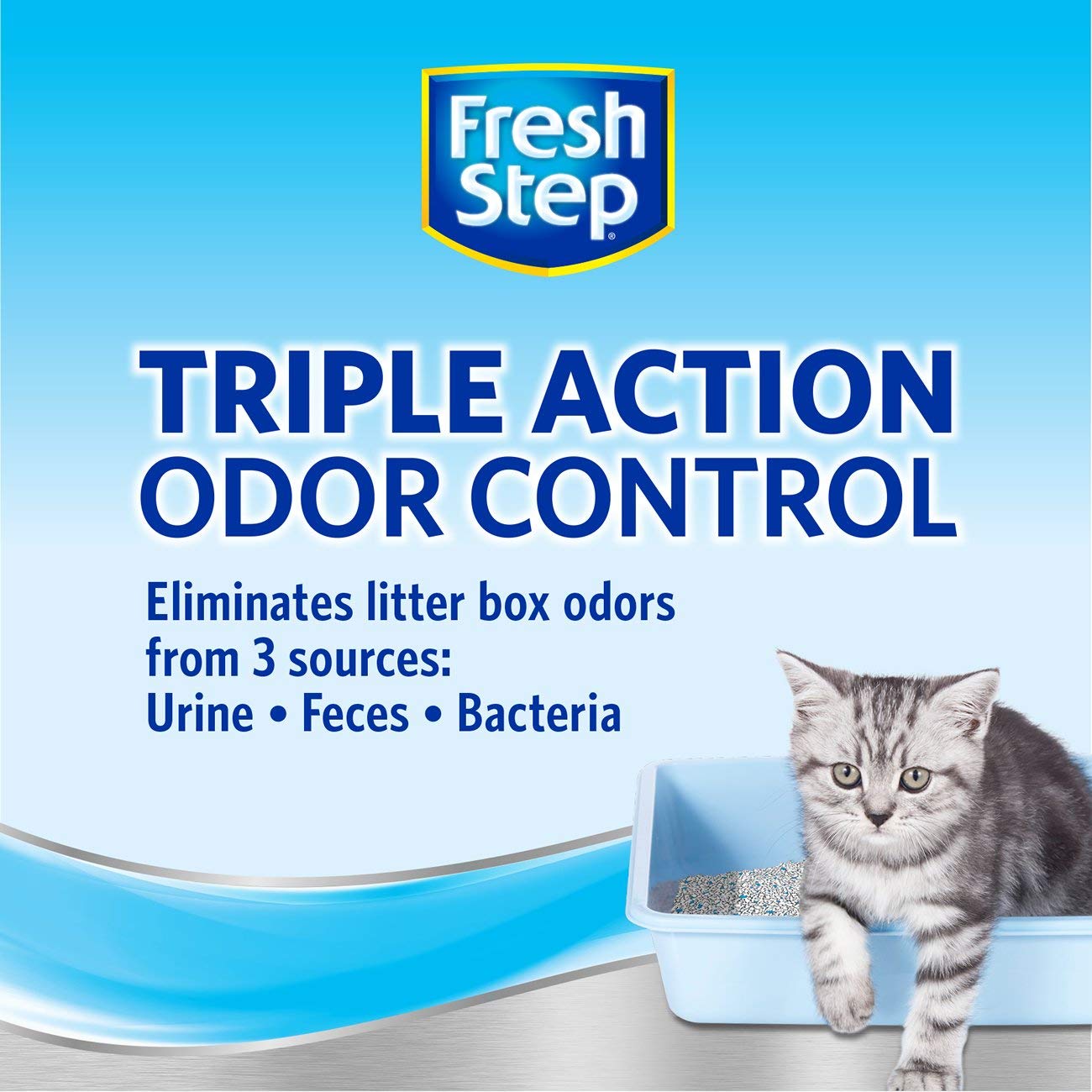 fresh step triple action scented clumping cat litter