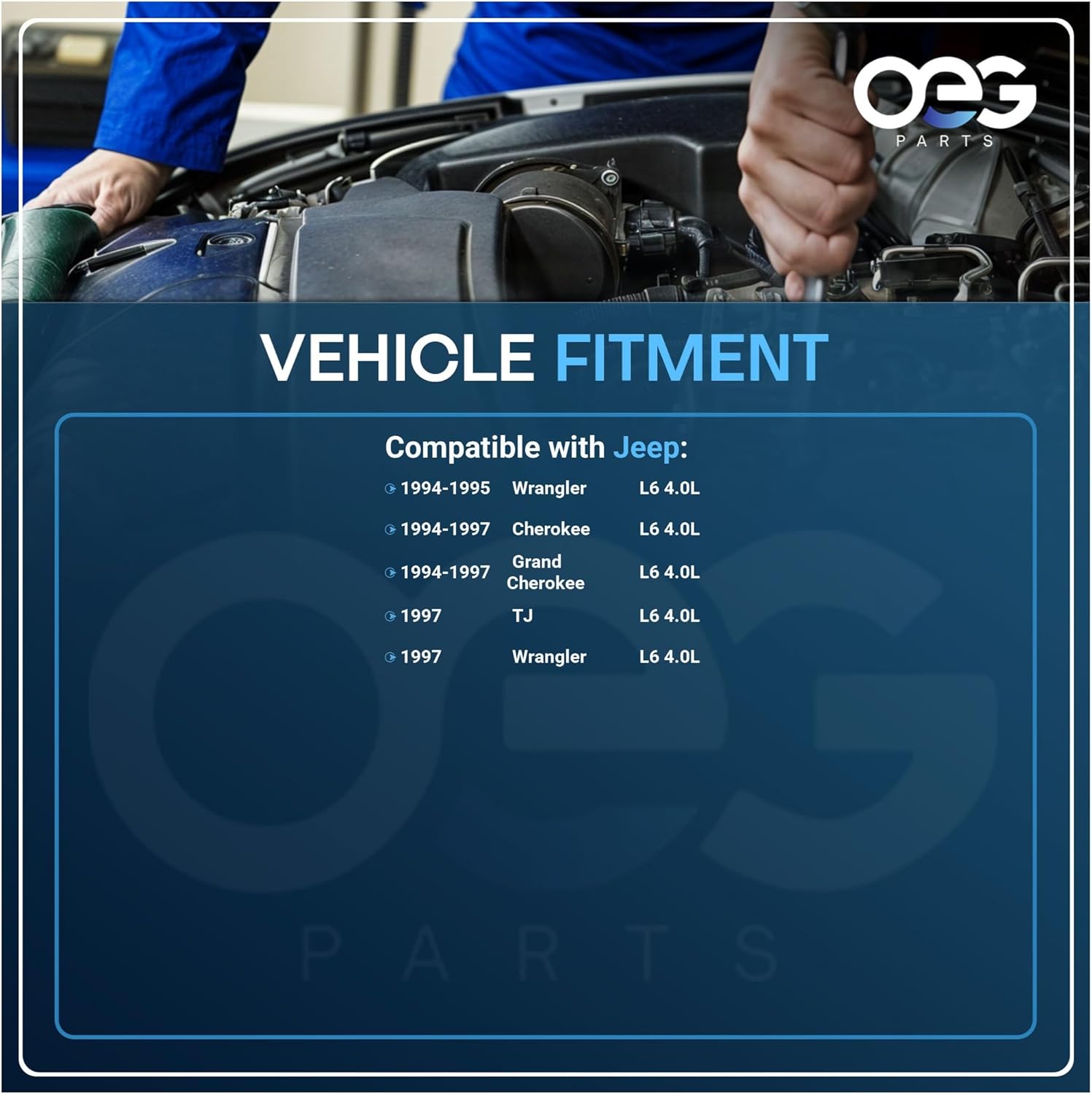 OEG Parts New Distributor Compatible With Jeep Cherokee Grand Cherokee TJ Wrangler L6 4.0 1994 1995 1996 1997 94 95 96 97 56027027 4723067 4723066