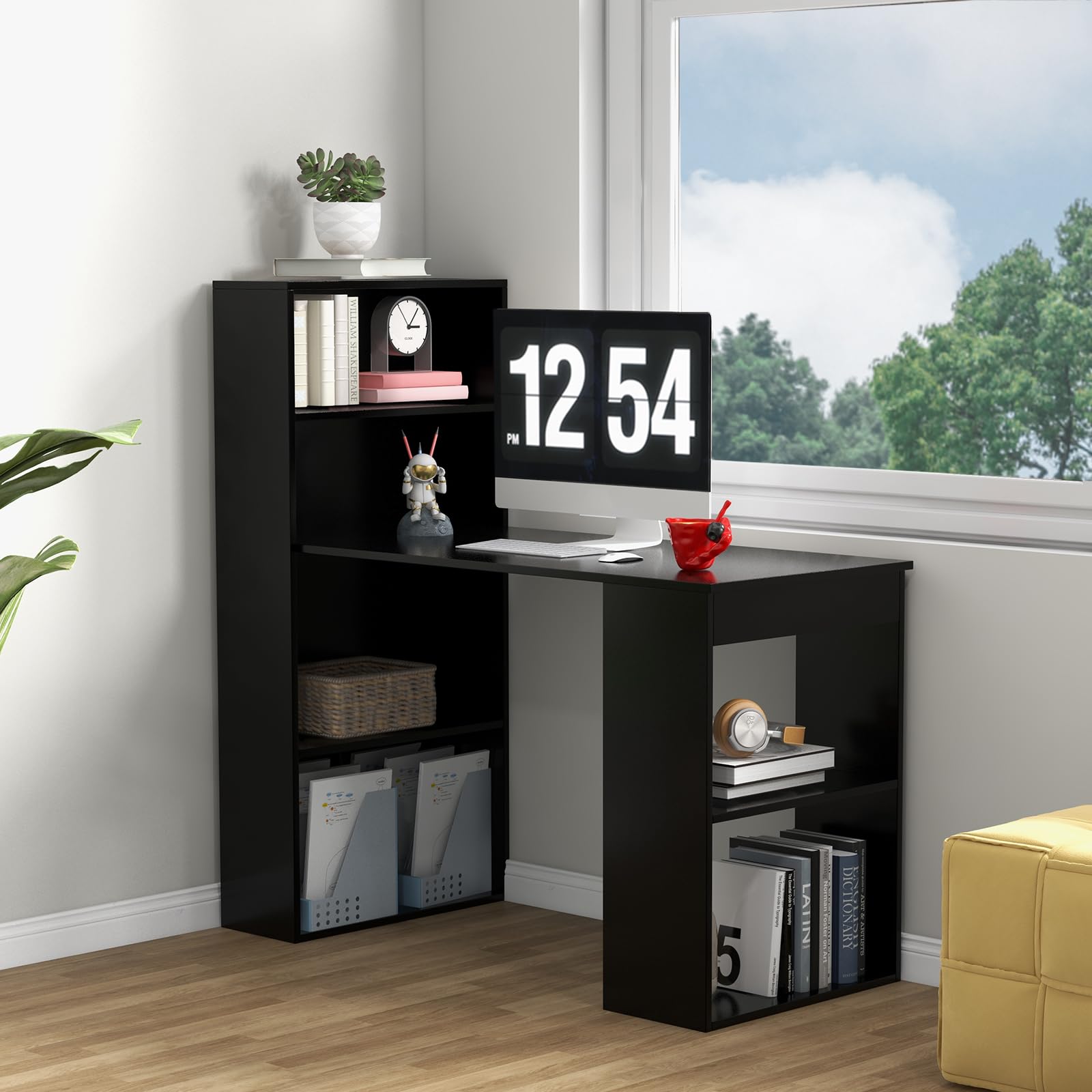 Amazon.com: GRAFFY Computer Desk with 6 Storage Shelves - 48