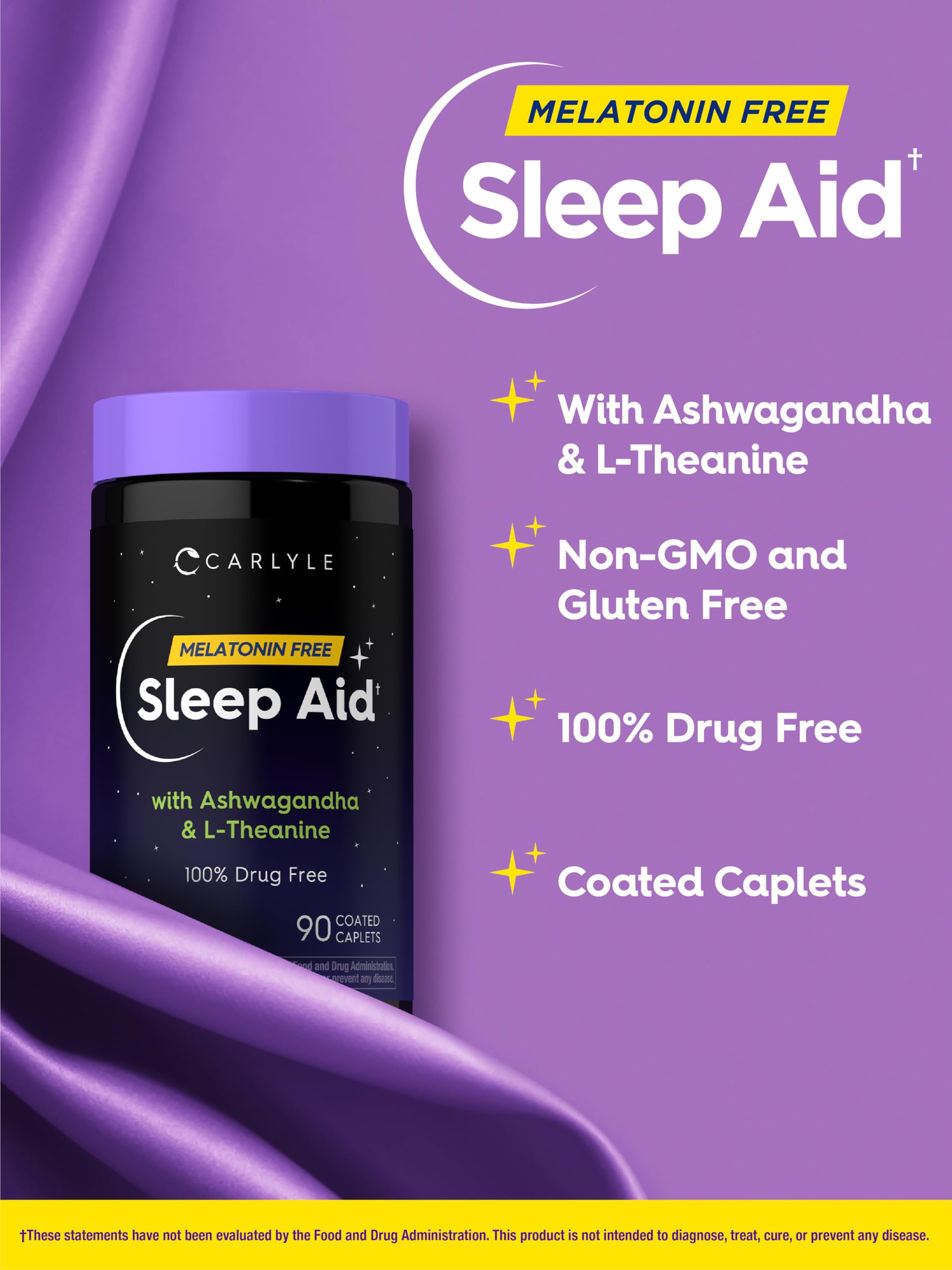 Carlyle Sleep Aid Supplement | 90 Caplets | Melatonin Free — Amazon image 4