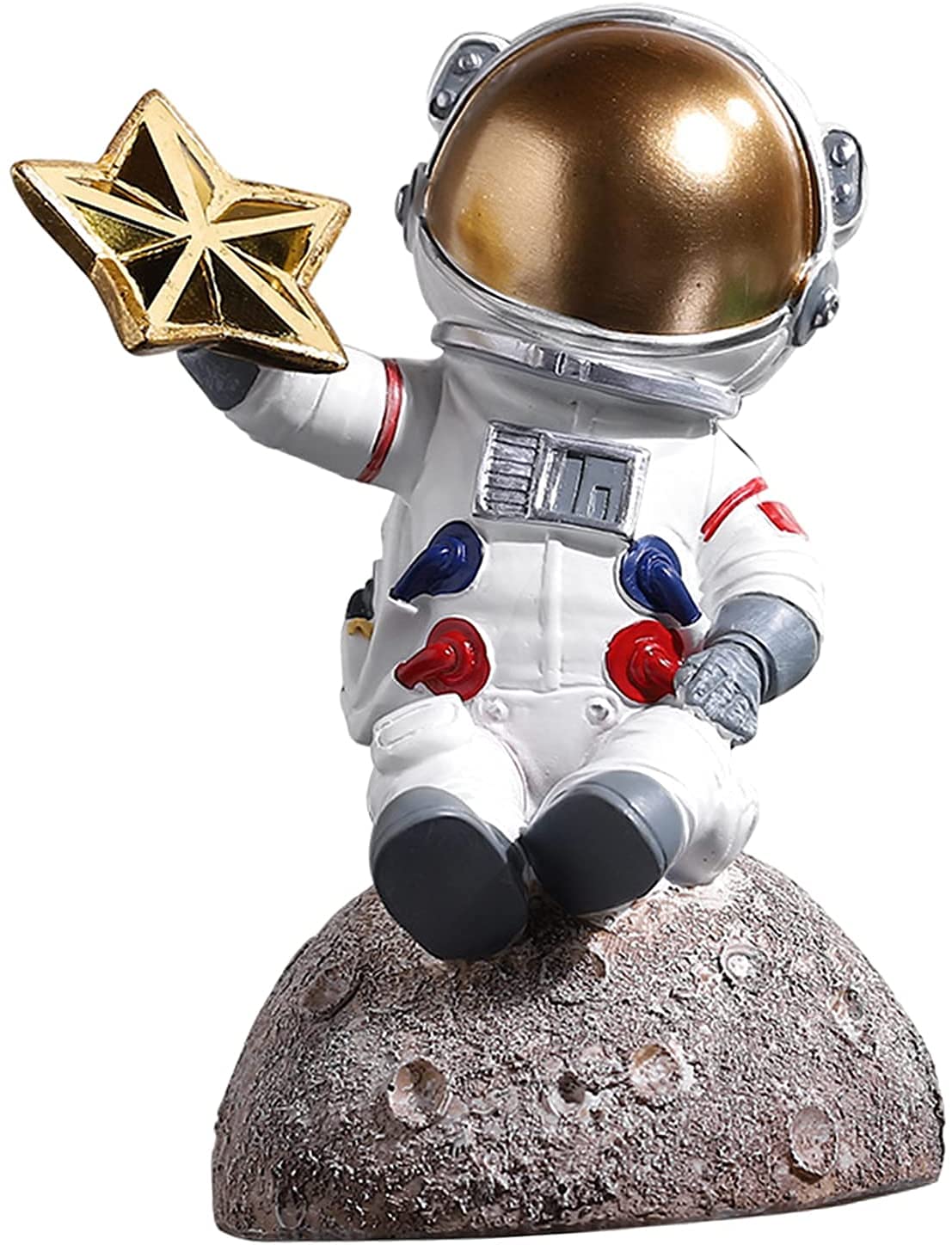 Figura de astronauta de resina, estatua de astronauta, escultura de astronauta, estatua de espacio exterior para decoración del hogar, adorno de oficina, estilo B