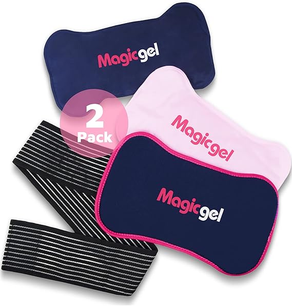 Magic Gel Ice Packs for Sports Injuries with Adjustable WrapAround