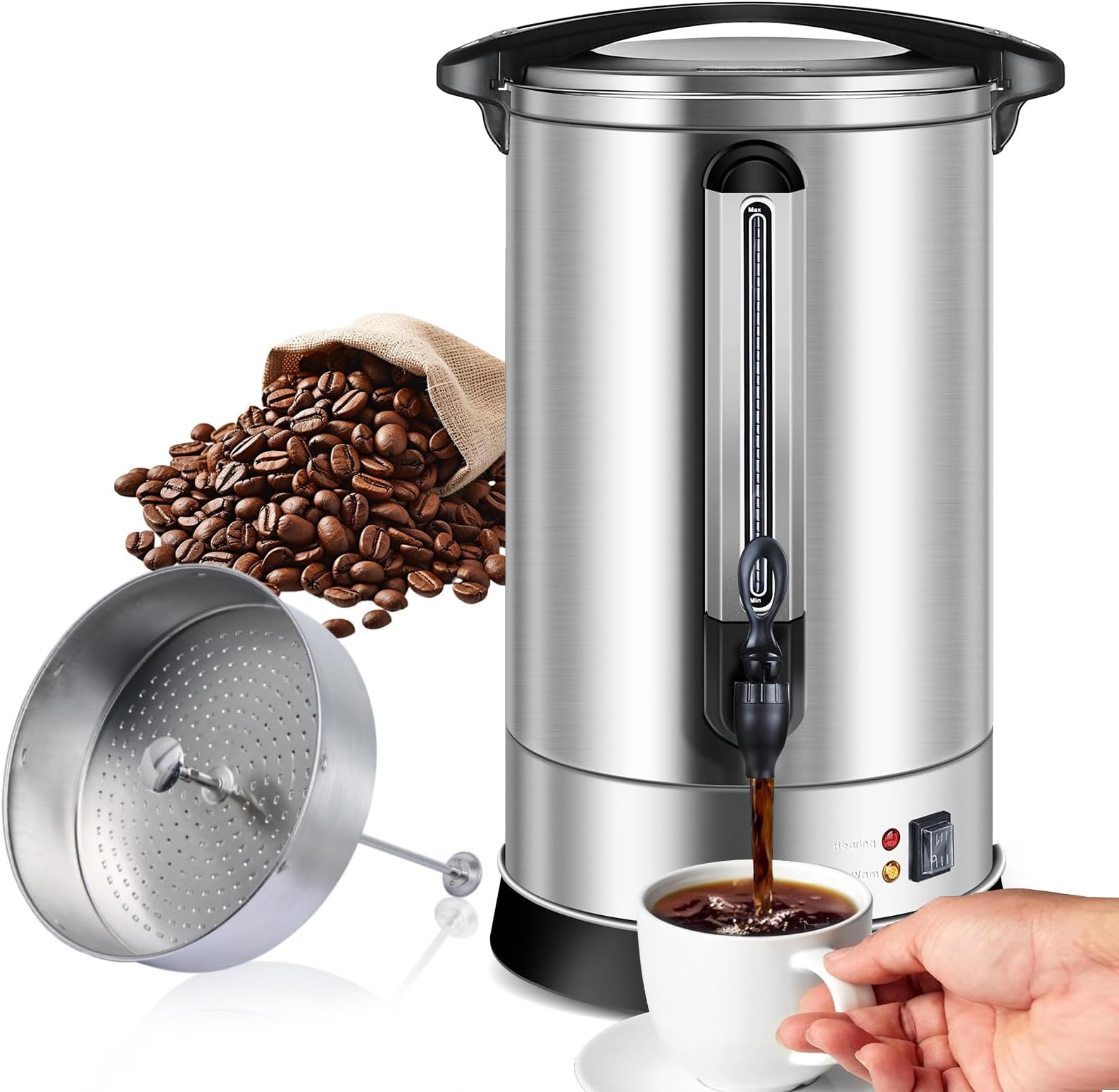 Amazon.de: METRO Professional Kaffeemaschine GCM4015, 15 Liter, 100 ...