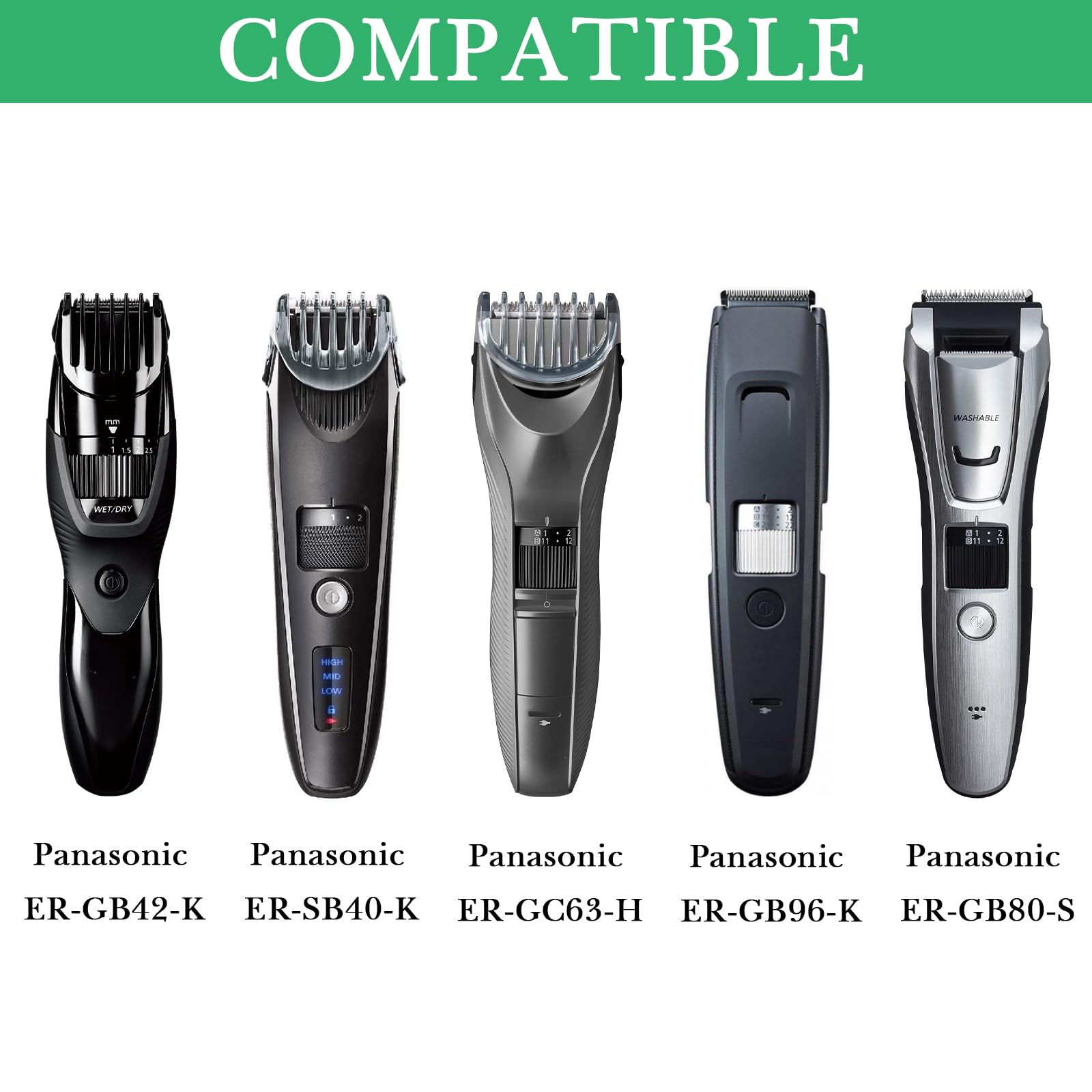 Linkidea Custodia da viaggio multi-groomer compatibile con Panasonic Bodygroom ER-GB42-K, ER-GC63-H, ER-SB40-K, organizer per accessori per regolabarba, borsa portatile (nero)
