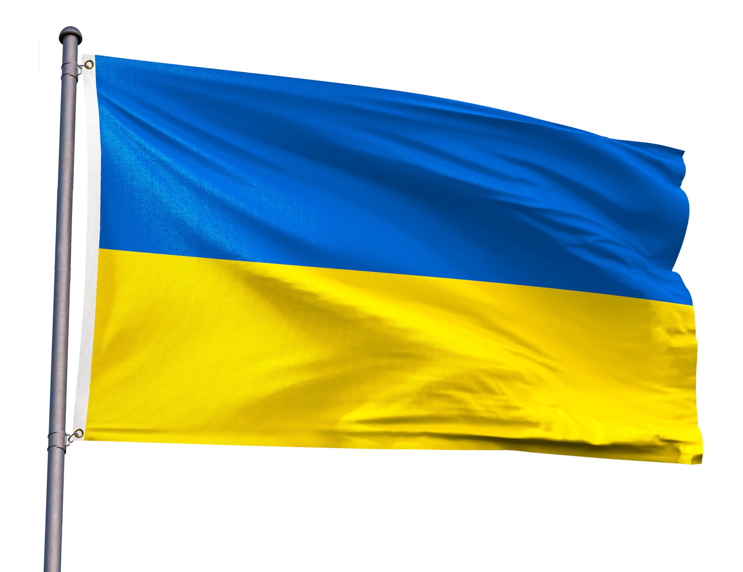 Ukraine Flag 5x8FT Ukrainian National Polyester Flag With 2 Grommets For Patriotic Ukrainian Themed Festival Events Party Decoration (Ukraine, 5x8FT)