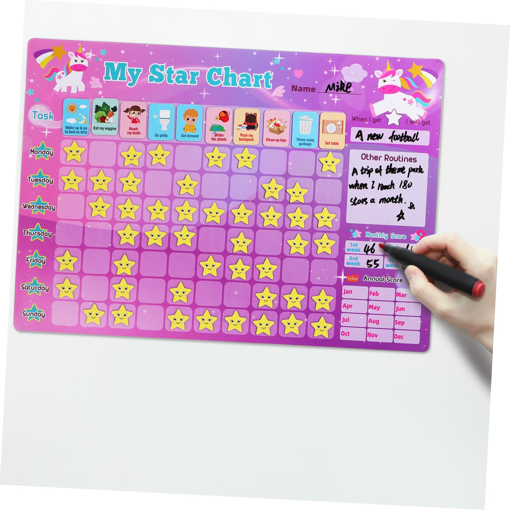 Tabla de Recompensas Magnética 1 Juego de Plástico para Niños | Decoracion Colegio, Tareas y Recompensas, Tabla Rutinas Niño Niña, Planificador Mensual Magnetico Nevera