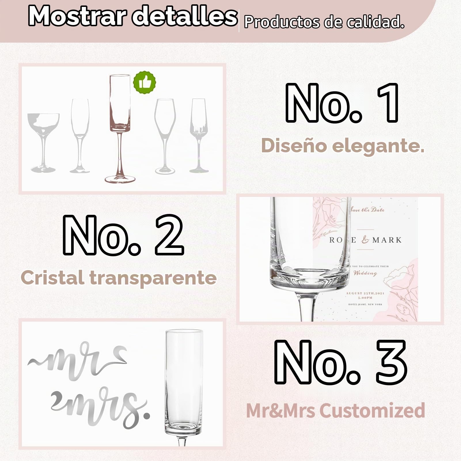 Nuptio Copas Champagne Mr Mrs: Lote de 2 Regalos Boda Plata Novios Bodas Aniversario Pareja Valentin Personalizados Enamorados Mujer Matrimonio Romanticos Casan Personalizadas Valentín Grabadas