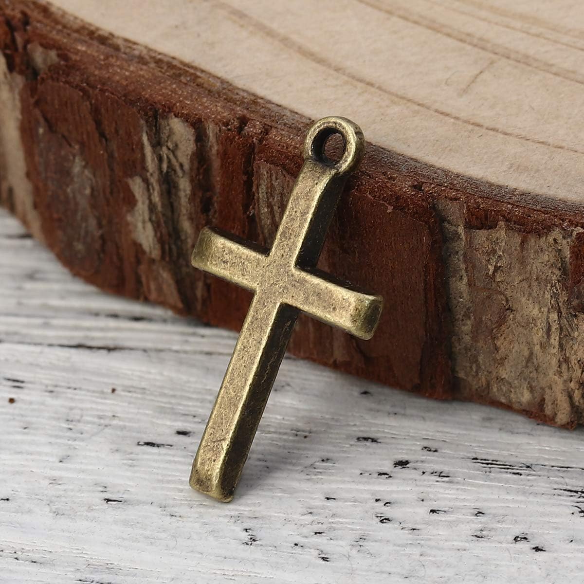 JGFinds Cross Crucifix Charm Pendants - 150 Pack (50 of each), 1 Inch x 1/2 Inch, Antiqued Silver/Bronze/Gold Tone, DIY Jewelry Making Supplies - Image 5