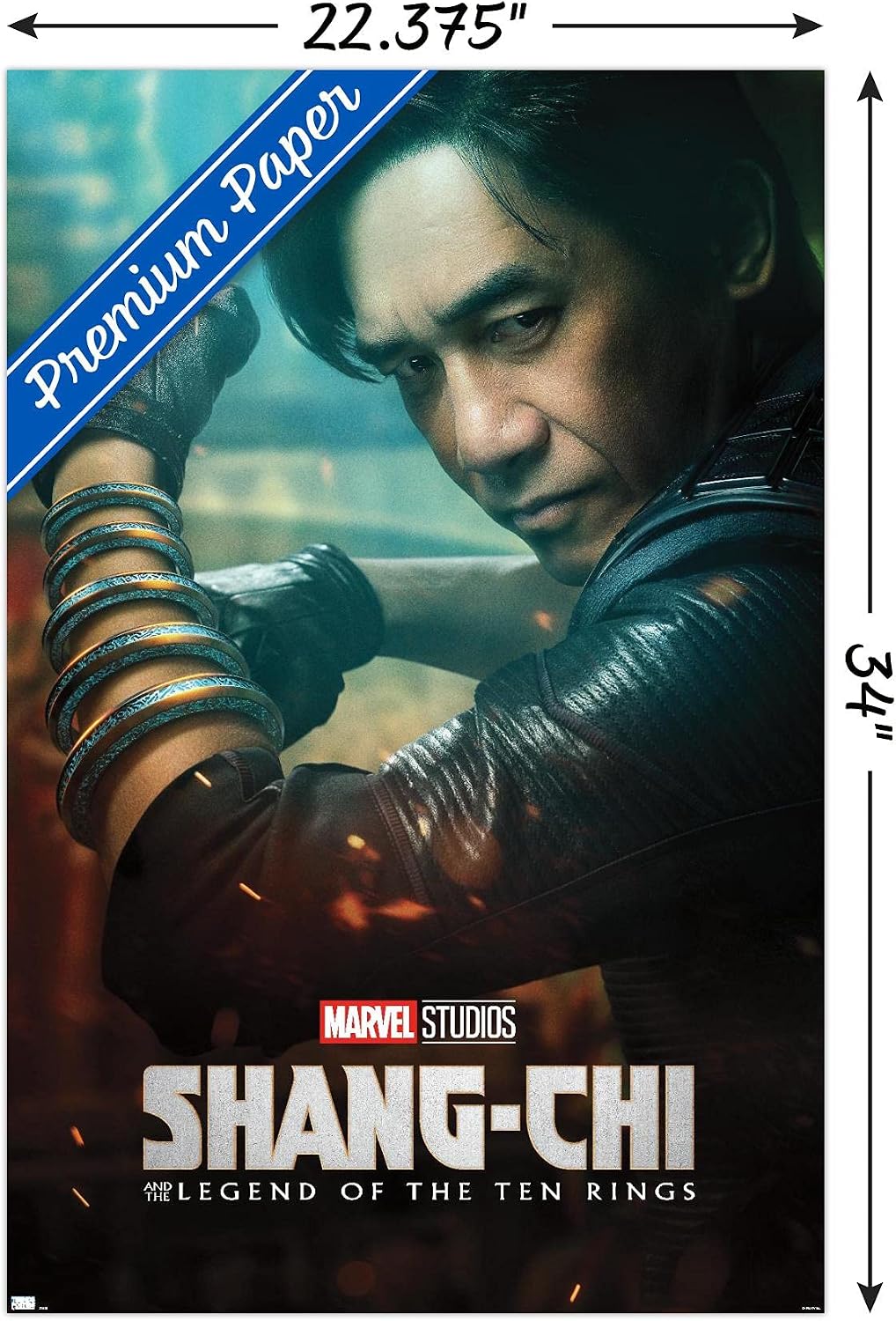 Marvel Shang-Chi and the Legend of the Ten Rings - WenWu One Sheet Wall Poster, 34L" x 22.4W", Premium Unframed Version