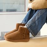 DREAM PAIRS Women's Winter Snow Boots Genuine Suede Faux Fur Lining Water Resistant Anti-Slip Warm Booties Slip On Memory Foam Comfort Ankle Boots FuzzyClassic Ⅱ