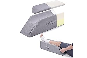 TANYOO 2-Height Memory Foam Leg Elevation Pillow for After Surgery