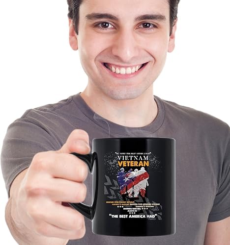Miniatura 27 de Taza de cerámica blanca veterana de Vietnam para café o té 11 oz. Taza de regalo. Blanco