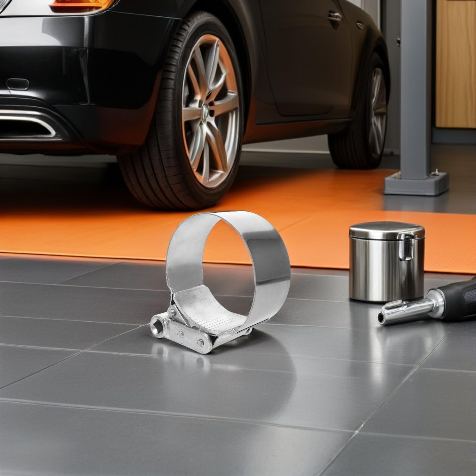 Zerodeko Clé à Filtre Réglable en Fer Carré 1/2 pour Filtre à Carburant Diesel, Poignée Ergonomique Antidérapante, Outil pour Réparation Automobile et Maintenance