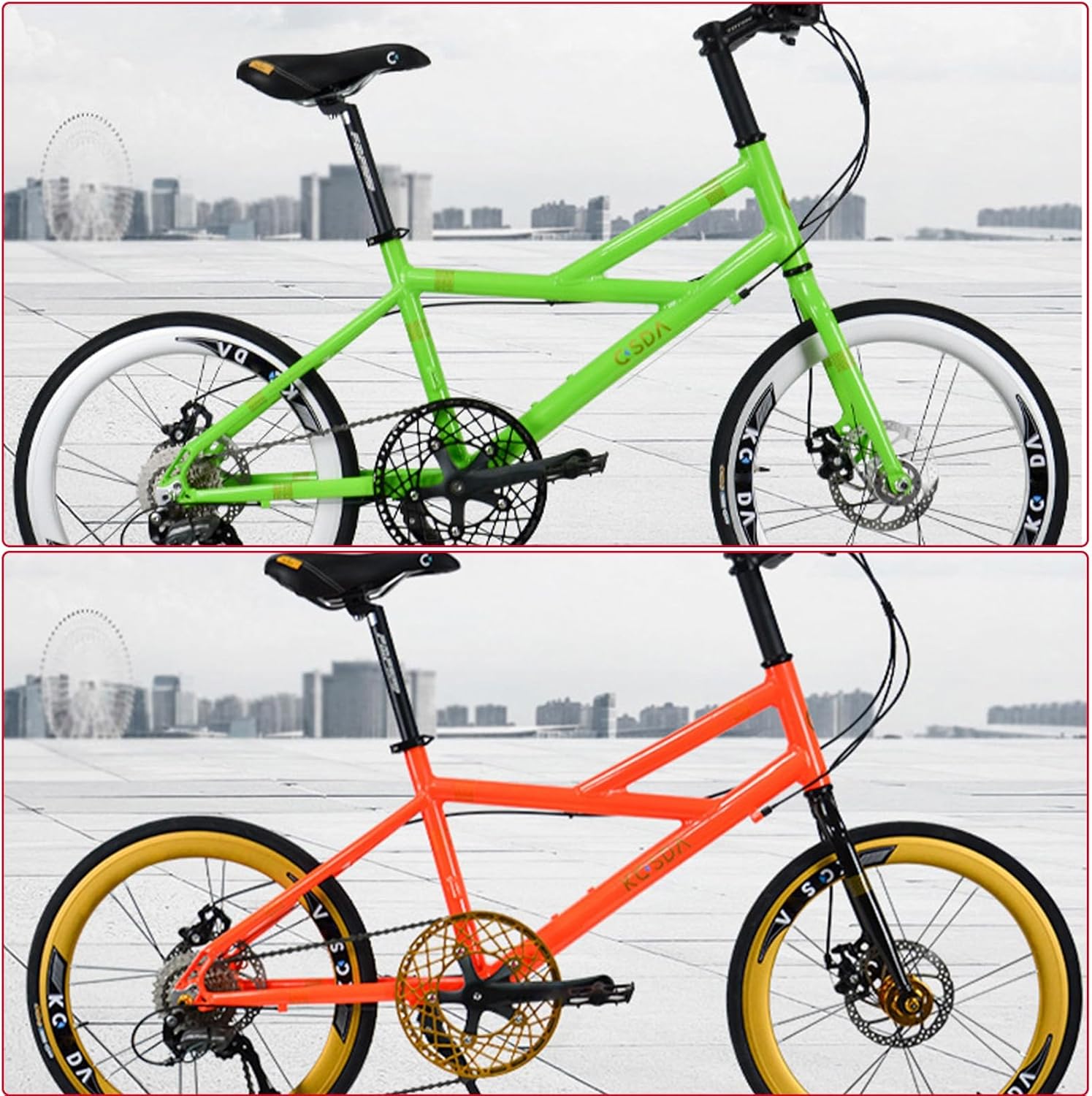 BMX Bikes Frame 20 Inch Road Bike Framesets Disc Brake Aluminum Alloy Rigid Frame QR 100mm/135mm for 406-451 Wheelset