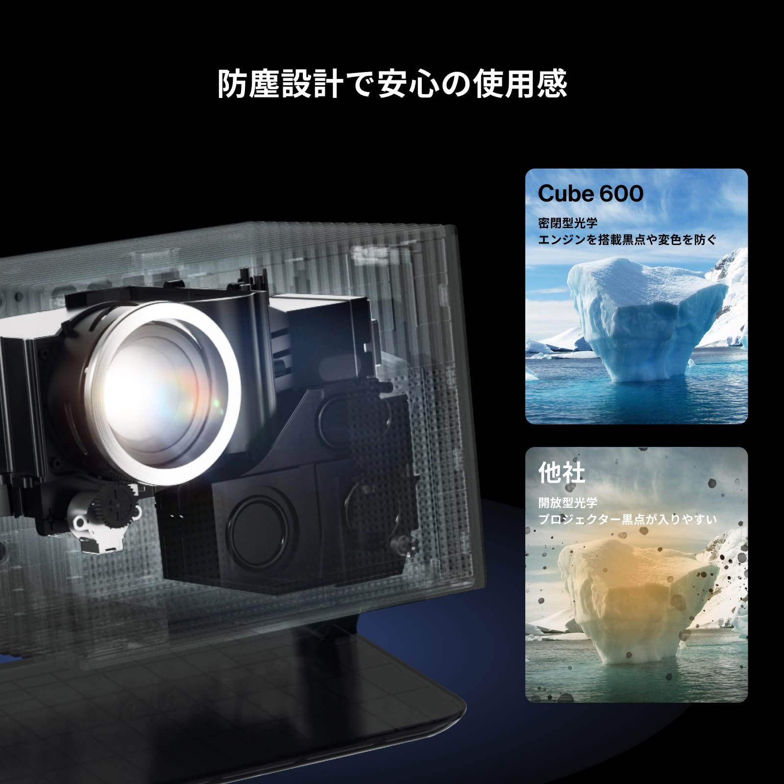 Amazon.co.jp: Bladecine Cube 600 プロジェクター 600ISO ルーメン 