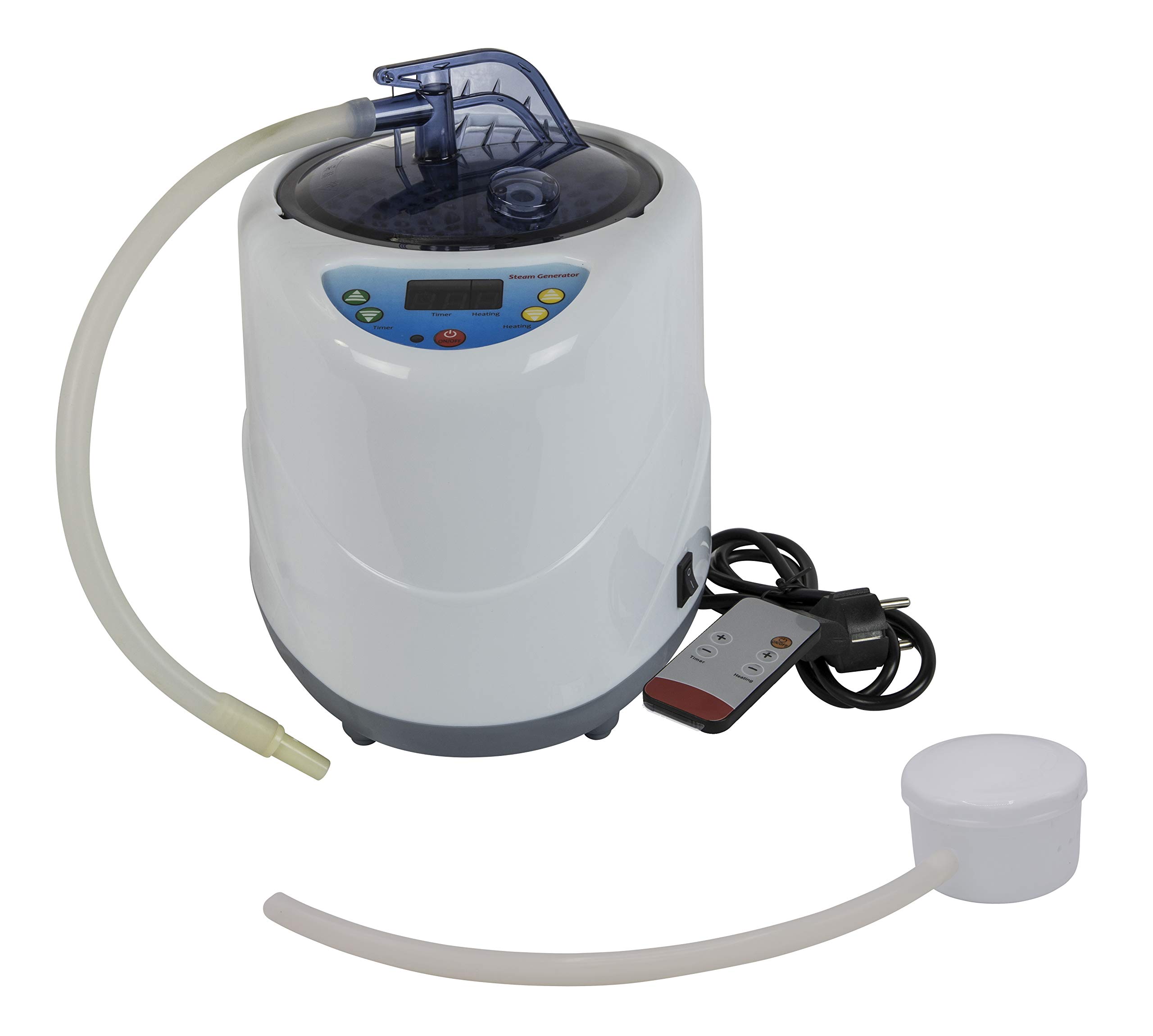 Generatore di vapore 1000W per sauna portatile, 2L, controllo elettronico regolabile, riscaldamento rapido e telecomando wireless per benessere domestico – SteamTech