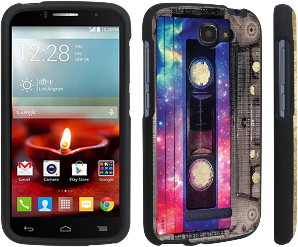 DuroCase Alcatel OneTouch Fierce 2 7040T / POP Icon A564C (2014 Released) Hard Case Black - (Vintage Cassette Tape)