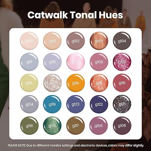 Miniatura 70 de beetles colección “Rainbow” - Kit de esmaltes de uñas en gel, de 20 colores, verde, rosa, azul, con brillantina y nude para niñas, con 3 frascos