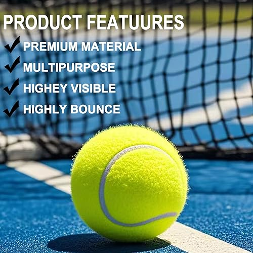 Miniatura 3 de Pelotas de tenis, paquete de 12 pelotas de práctica avanzadas, pelotas de tenis para perro, vienen con bolsa de malla para transporte, buenas para