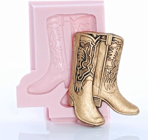 Miniatura 5 de Molde de silicona para botas vaqueras para hacer tu propio chocolate occidental, fondant, dulces, jabón, resina, arcilla, cera, flexible y fácil de