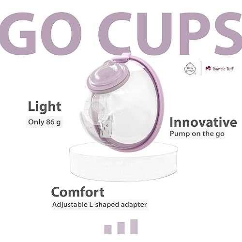 Miniatura 2 de BabyShown Rumble Tuff Go Cups - Copas de colección manos libres, tamaños de 0.945 in, protector de pecho y inserto de 0.827 in, compatible con