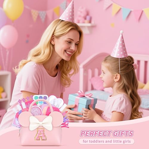 Miniatura 7 de Kit de maquillaje real para niñas  21 piezas de juguetes de maquillaje no tóxicos con monedero inicial  Regalos de cumpleaños personalizados para