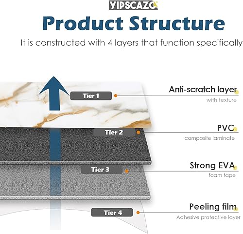 Miniatura 6 de Yipscazo Azulejo de pared compuesto de PVC 3D de 3 x 6 pulgadas para despegar y pegar, para cocina, baño, lavandería, chimenea (gris claro, 100