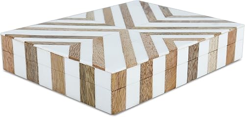 Miniatura 150 de Handicrafts Home Colección Marquet Array - Joyero decorativo hecho a mano para recuerdos, baratijas y decoración del hogar, caja para almacenamiento