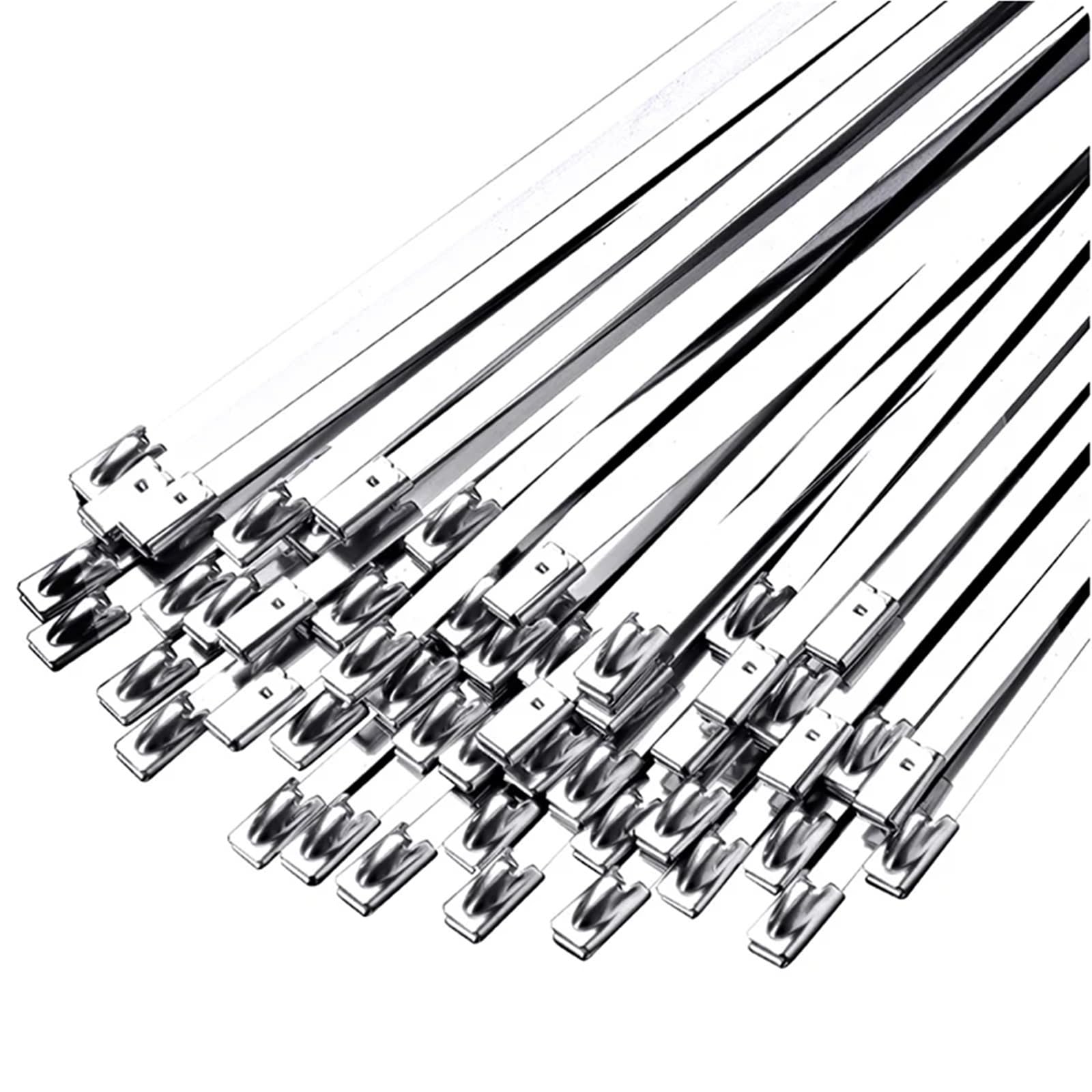 200PCS 7.9mm 304 Stainless Steel Cable Ties for Binding Tie