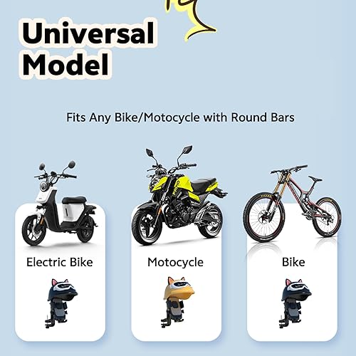 Miniatura 6 de Soporte de teléfono para bicicleta eléctrica, motocicleta, soporte para teléfono celular con casco, accesorios para bicicleta eléctrica, rotación de