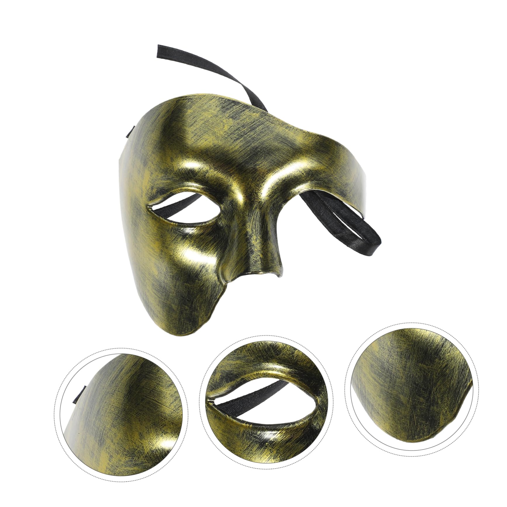 UPKOCH Demi Visage Un Masque Pour Les Yeux Décor Pour Hommes Bal De Masques Costume De Cosplay Mascarade Pour Hommes Accessoire De Costume Vénitien Accessoire Délicat Abdos