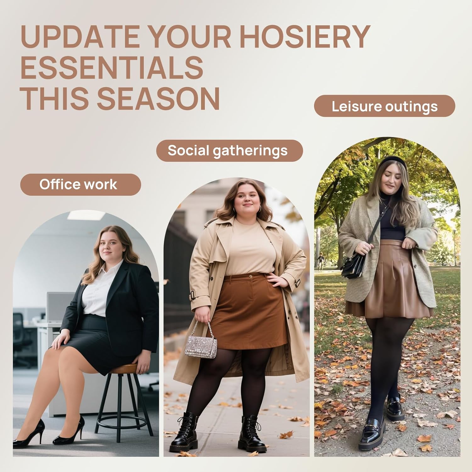 MANZI Plus Size Tights for Women Curves Women's Opaque Pantyhose 70 Denier - Image 7