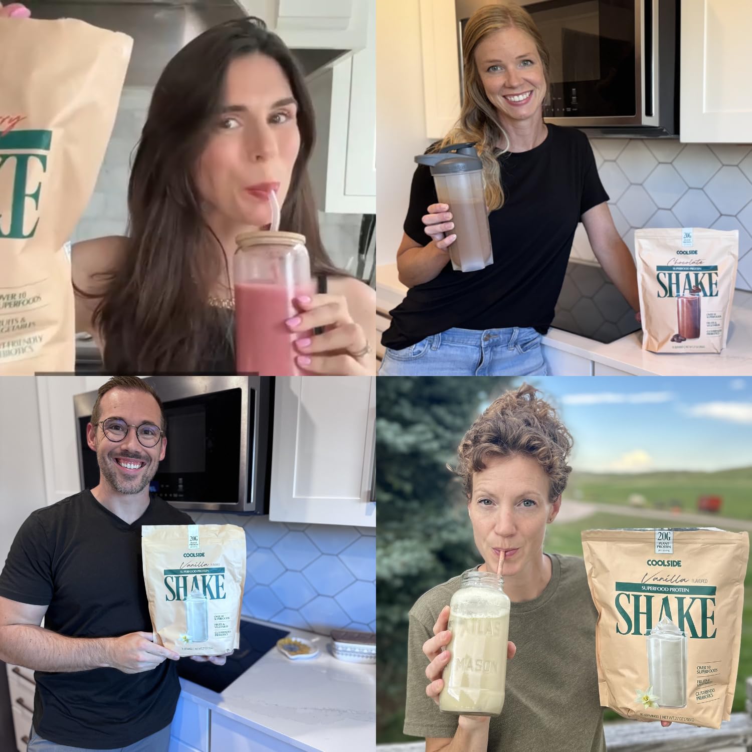 Coolside Superfood Vegan Protein Powder – Chocolate | 20g Plant Based Protein, Supergreens, Superfoods & Prebiotics | Rich and Delicious | Low Sugar | All in One | Whey Free | 15 Servings (27oz)