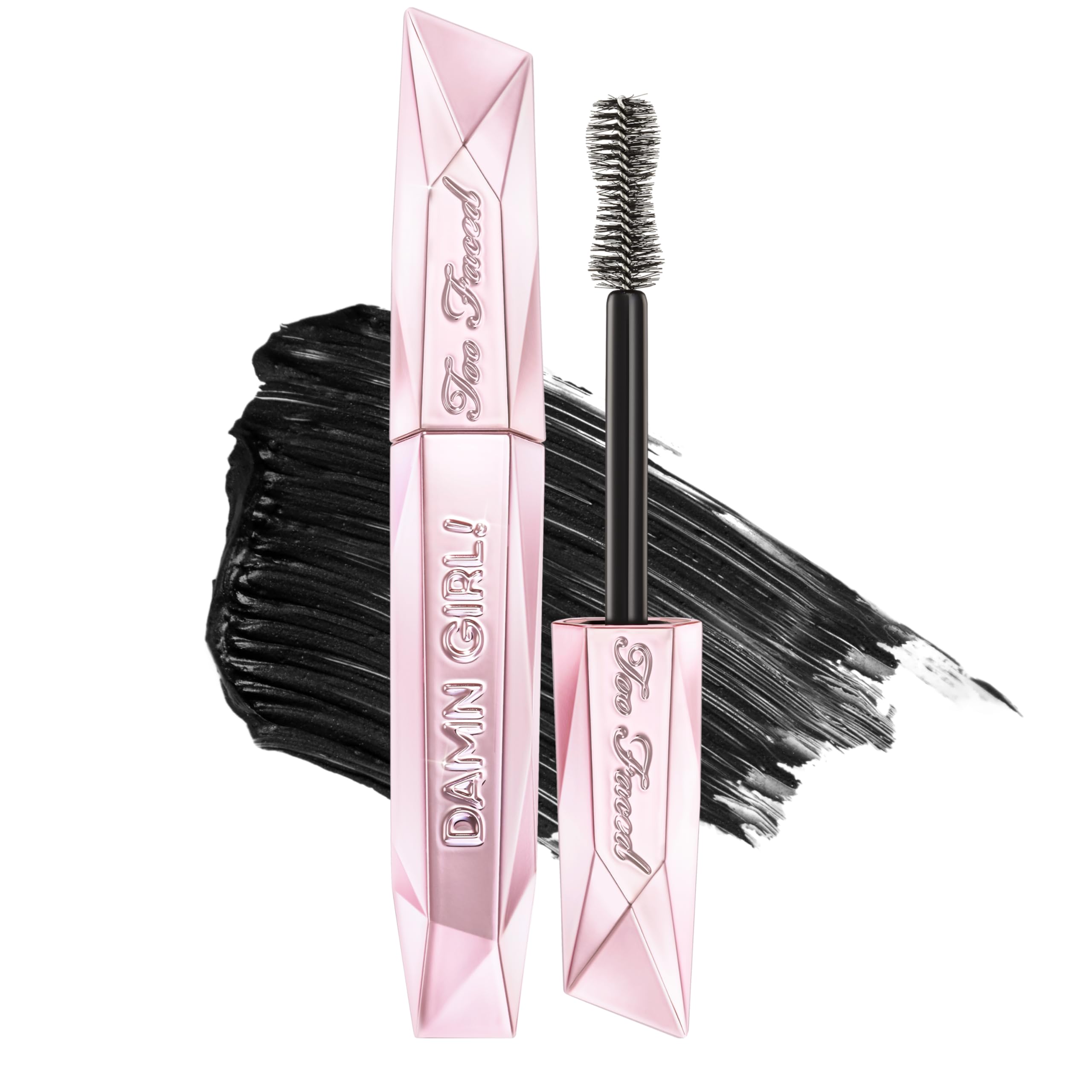 Too Faced Damn Girl 24-Hour Mascara | Volumizing, Lengthening + Curling for Smudge-Resistant Lashes, 0.44 Fl Oz