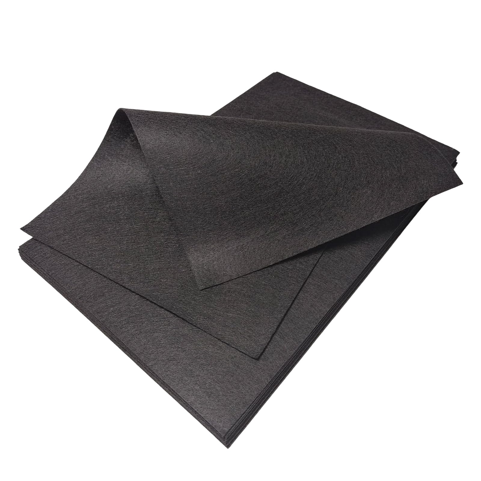 Jtnohx Black Felt Sheets, Colour Felt Fabric For Crafts, 12 Pcs 1Mm Thick 20X30cm Soft Fabric Square For Handicraft Diy And Sewing Projects
