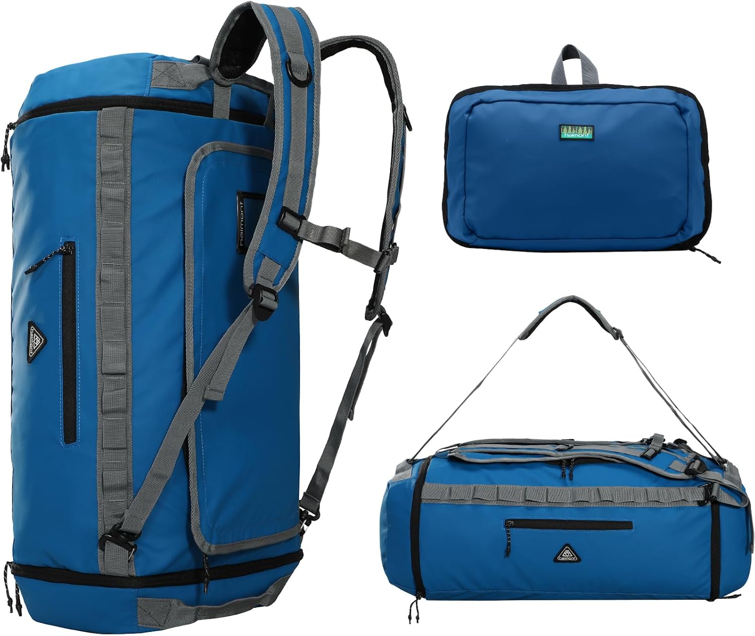 Haimont Collapsible Duffel Bag Backpack 50L for Travel Gym Hiking Camping Sports Outdoor Water Repellent Duffel Bag with Backpack Straps, Navy Haimont Collapsible Duffel Bag Backpack 50L for Travel Gym Hiking Camping Sports Outdoor Water Repellent Duffel Bag with Backpack Straps, Navy