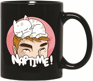 Cat Gift for Pet Lovers Animal Sleeping on Man s Head Quote 11oz 15oz Black Coffee Mug