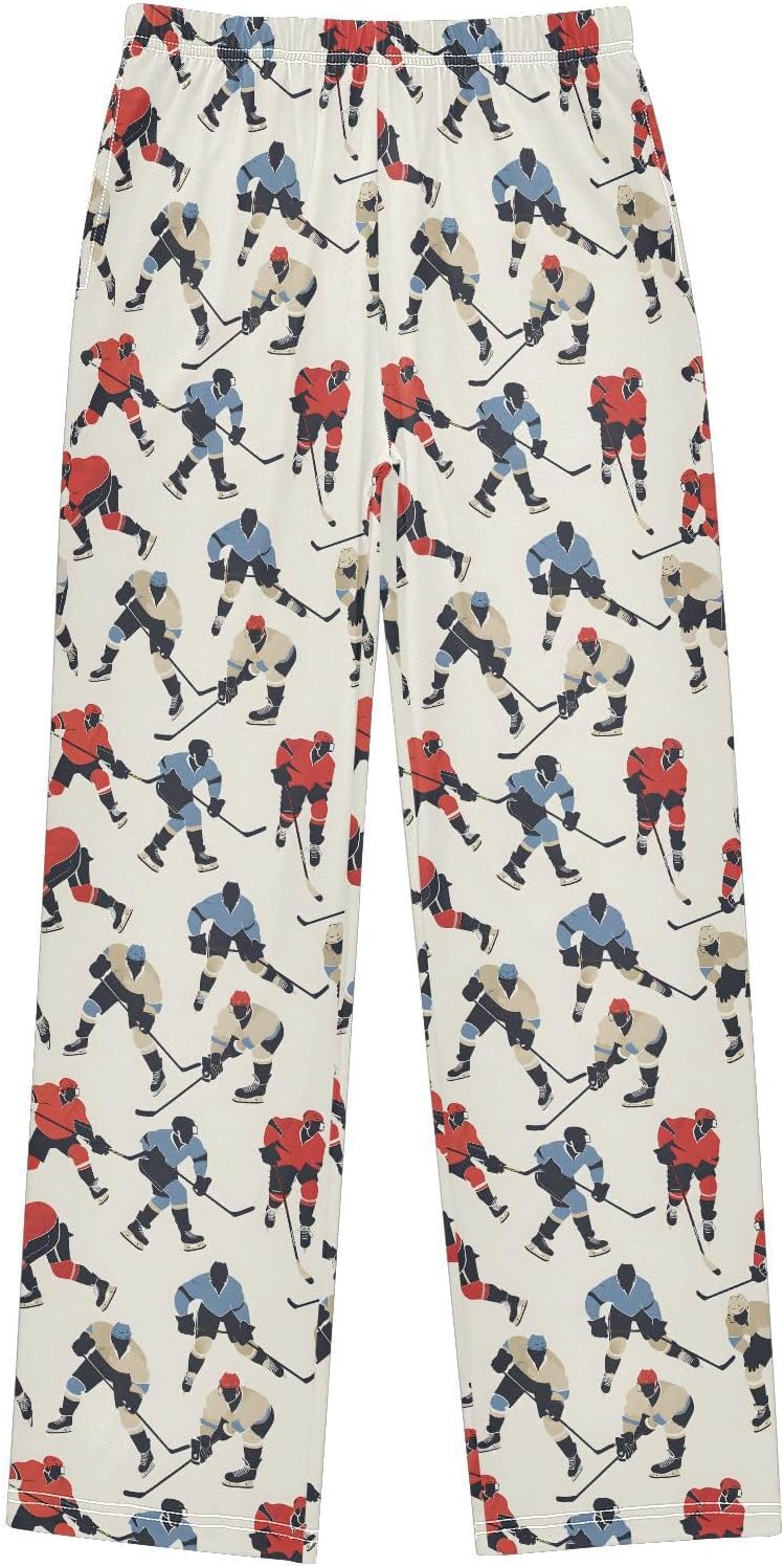 ALAZA Red Lobster on White Pajama Lounge Pants Long Sleep Pajama Bottoms with Pockets