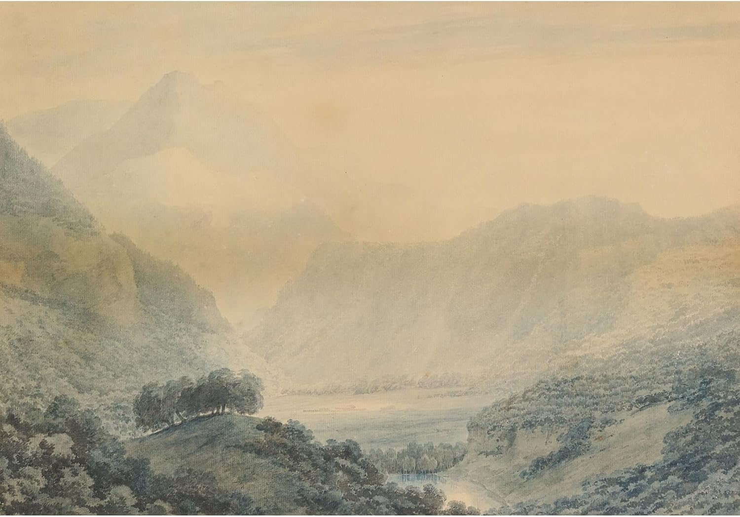 ArtDirect Upon The Linth (1778) Unframed Art Print Giclee Poster by John Robert Cozens - Ready for Framing with Customization Sizes 10x7, 14x10, 20x14, 35x24, 48x33 and 60x42 inches