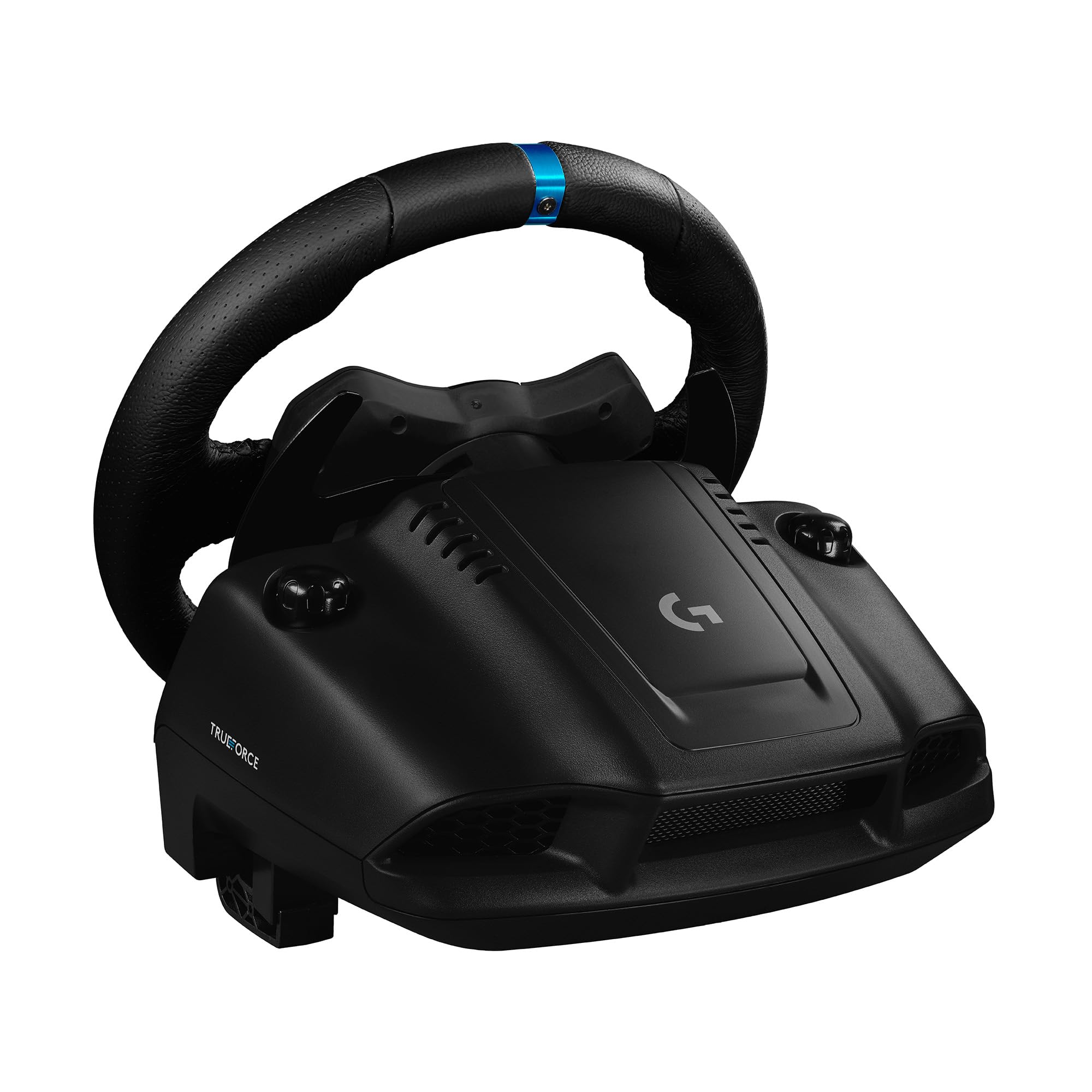 Logitech G G923, siłowe sprzężenie zwrotne TRUEFORCE do 1000 Hz, do PXbox X|S, Xbox One, PC, Wtyczka zasilająca typu G (Wielka Brytania), Układ brytyjski – Czarny