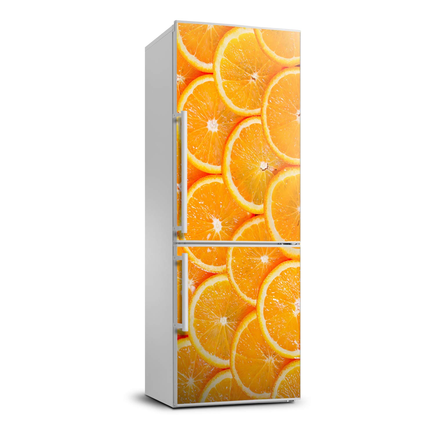 Vinilo para nevera que oculta imperfecciones con diseño de naranjas autoadhesivo de 60x180