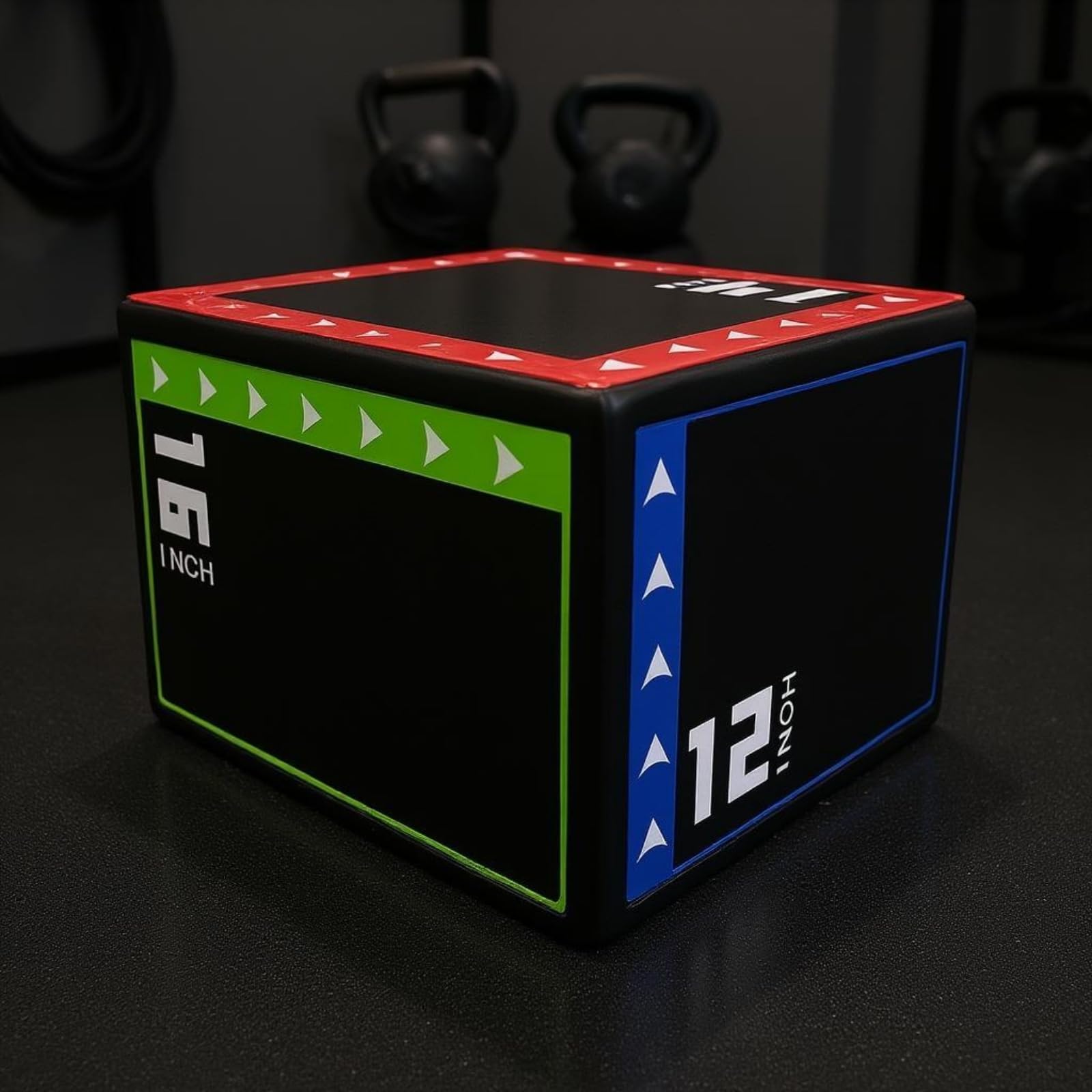 Milageto Box Salto Rettangolare Cuciture Visibili Box Fitness Imbottito Stabile Scatola Pliometrica