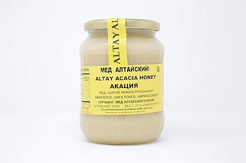 Miel Altay ACACIA extremadamente cruda, beneficios para la salud 100% naturales, sin filtrar sin pasteurizar, 1 0.00oz