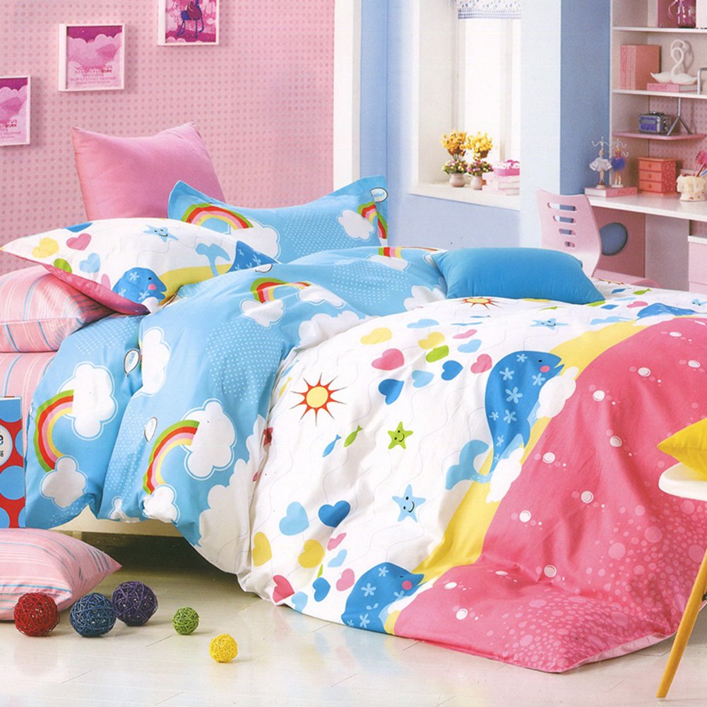 Drap de lit One Piece manga 180x225cm en coton pour chambre d'enfant