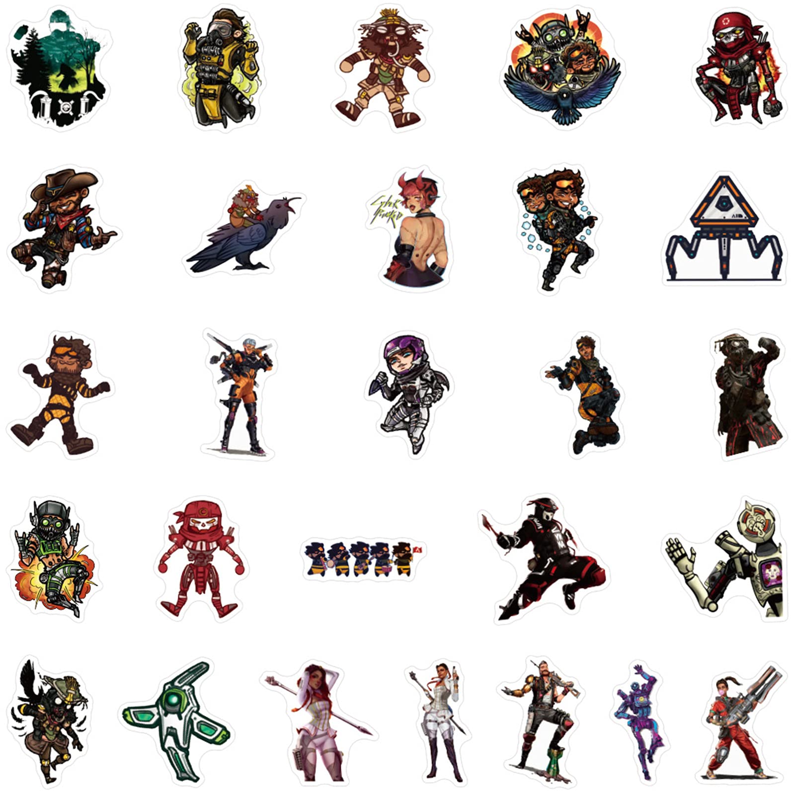 50pcs Apex Legends Laptop Stickers, Cool Game Stickers Waterproof for